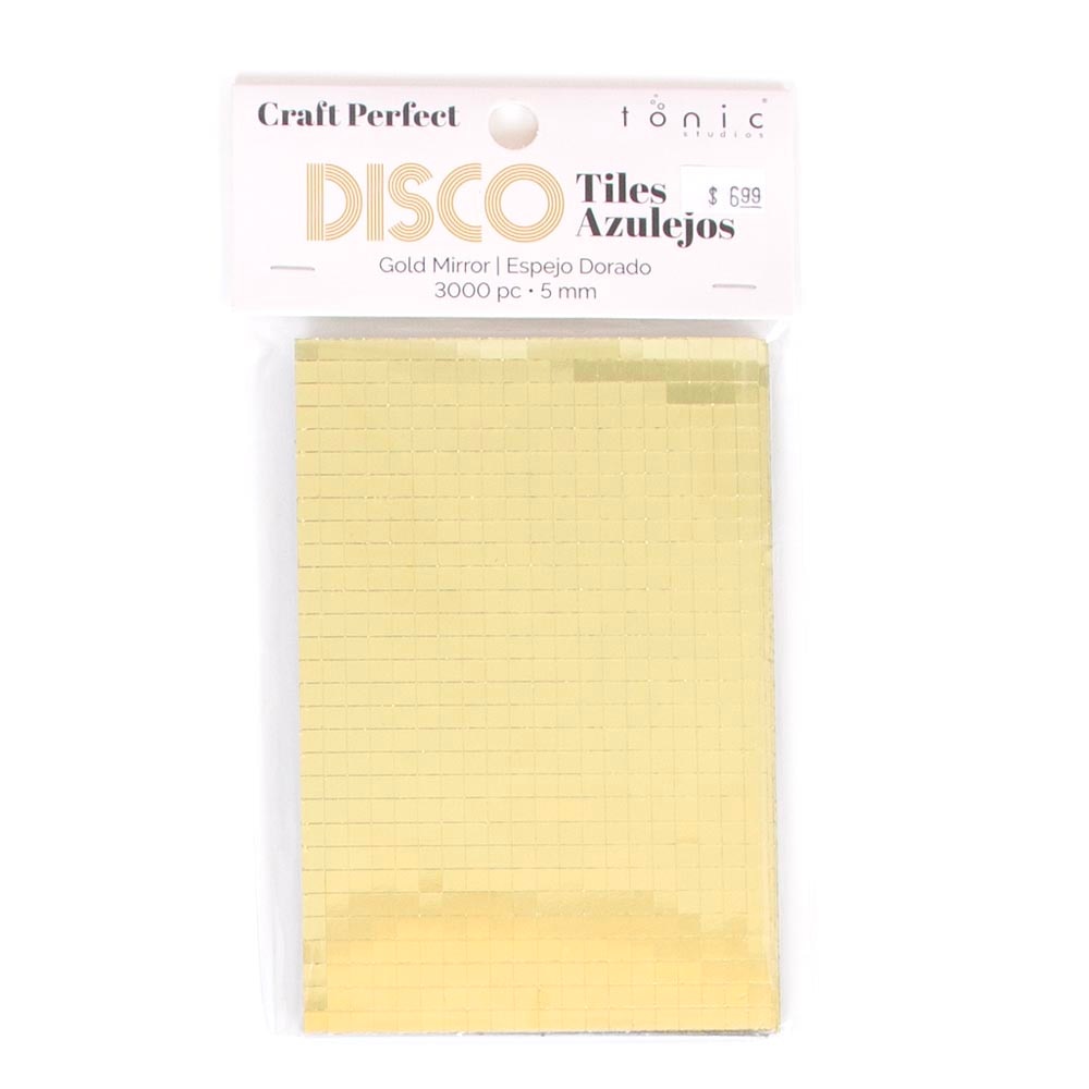 Gold, Craft Embellishments, Art & School, Craft Perfect, Grad Cap Decor, Disco Tiles, 962187